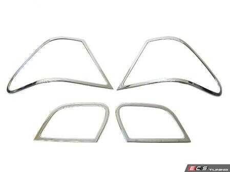 ES#2533518 - W208RLR - Tail Light Rings - Priced As A Pair - Chrome Finish - URO - Mercedes Benz