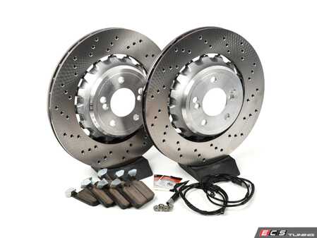 ES#5421170 - f8xm3rbsKT - Rear Brake Service Kit - Featuring SHW Performance Rotors and ECS DD23 ceramic brake pads - Assembled By ECS - BMW