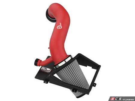 ES#5426337 - 52-10020DR - Rapid Induction Red Edition Cold Air Intake System W/ Pro DRY S Filter - Deliver cooler, higher-volume airflow with this aFe POWER Pro DRY S intake systemdesigned to outflow the factory setup by 19% and deliver improved responsiveness, torque, and overall drivability. - AFE - Audi Volkswagen