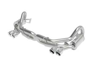 ES#4680385 - 49-36406-1P - MACH Force-Xp 3 IN to 2-1/2 IN 304 Stainless Steel Cat-Back Exhaust System - Polished Tips - Unlock up to +34 HP and +43 lb-ft of torque with this TIG-welded 304 stainless cat-back exhaust, delivering race-proven performance, perfect fitment, and an aggressive Porsche-worthy sound in a direct bolt-on package. - AFE - Porsche