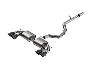 ES#5433235 - 141029BC - Borla MK8 Golf R Cat-Back Exhaust System - Black Chrome Tips - Unleash deeper S-Type sound, sharper throttle response, and drone-free performance with this premium T-304 stainless BORLA Cat-Back built to transform your MK8 Golf R. - Borla - Volkswagen