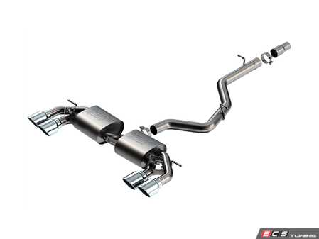 ES#5433248 - 141029 - Borla MK8 Golf R Cat-Back Exhaust System - Chrome Tips - Unleash deeper S-Type sound, sharper throttle response, and drone-free performance with this premium T-304 stainless BORLA Cat-Back built to transform your MK8 Golf R. - Borla - Volkswagen