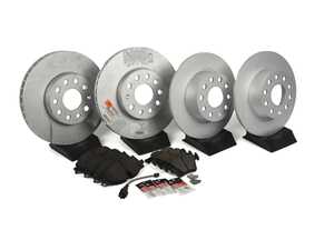 ES#5386689 - MK7145BS10KT2 - Front & Rear Brake Service Kit - MK7 Jetta 1.4T / 1.5T - Featuring Genuine Rotors, pads, and wear sensors - Genuine Volkswagen Audi - Volkswagen