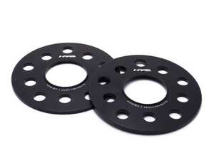 ES#5434016 - HVW-820 - HPA 5mm Wheel Spacers - Pair  - Add a subtle flush look with HPAs 5mm hubcentric Wheel Spacer Pair - precision CNC machined, anodized black, and ready to fit 57.1mm hub vehicles using your OEM bolts. - HPA Motorsports - Audi Volkswagen
