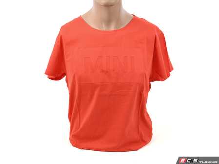 ES#3610032 - 80142454908 - MINI T-Shirt Women's Jersey Coral - XL - MINI Uppercase logo shirt - Genuine MINI - MINI