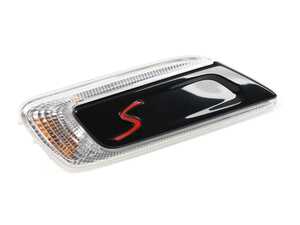 ES#4504697 - 63135A0F6D4 - Side Turn Signal & Grille S Black Line - Clear - Right  - Black  side vent section on the quarter panel - Genuine MINI - MINI