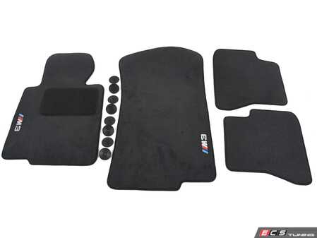 ES#194774 - 82110136311 - E46 M3 ///M3 Carpeted Floor Mat Set - Anthracite - Complete set of four embroidered with M3 logo - Genuine BMW - BMW