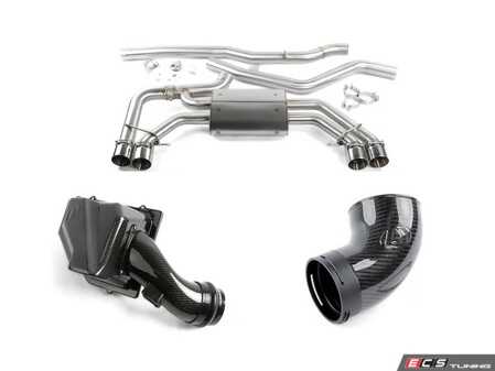 ES#5434439 - g0x-x3x4m40ciKT - Dinan Foundation Package (F) - G01/02 M40i LCI - Includes Dinan's Carbon Fiber Cold Air Intake, Turbo Inlet, and Free Flow Axle-Back Exhaust System with Black Tips - Dinan - BMW