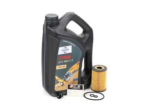 ES#3144647 - 03L115562YKT - Oil Service Kit - With ECS Magnetic Drain Plug - Featuring Hengst oil filter and Fuchs 5w-30 engine oil - Assembled By ECS - Volkswagen