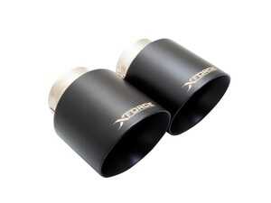 ES#5434672 - ES-VWGTI-BLACKTI - 4" Black Stainless Steel Slant-Cut Tips - Pair - Works with XForce systems ONLY - XForce - Volkswagen