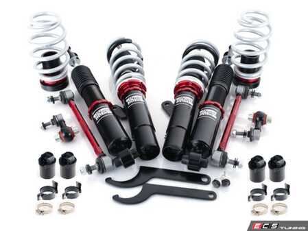 ES#5434817 - 003929lb01ckt - MK7/MK8 Adjustable Damping Coilover System With Dynamic Chassis Control (DCC) Canceller Kit - Features 32-way adjustable damping, variable length, zinc-coated shock bodies and performance sway bar end links. Includes DCC cancellers to ensure trouble-free installation. - ECS - Volkswagen