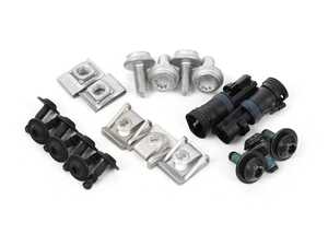 ES#4349788 - N91194601KT - Radiator Splash Guard Installation Hardware Kit - Includes the necessary hardware to secure the radiator splash guard to the front belly pan and wheel spoilers - Assembled By ECS - Audi