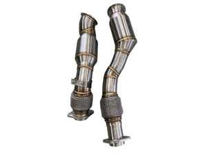 ES#5434911 - 11-070A - Active Autowerke BMW S58 F97/F98 X3M/X4M Downpipes W Aflow CATs - These downpipes replace the restrictive factory units to deliver faster turbo spool, increased horsepower, and a more aggressive exhaust note. - Active Autowerke - BMW
