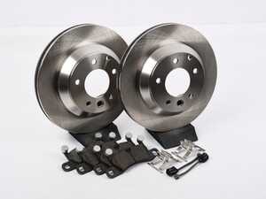 ES#5434023 - KOE6650 - Front & Rear Brake Service Kit Autospecialty OE Replacement Brake Kit - (360x36/330x28) *Scratch And Dent* - Stock replacement brake kit with hardware, featuring OE replacement brake rotors and ceramic pads - Scratch & Dent - Volkswagen Porsche