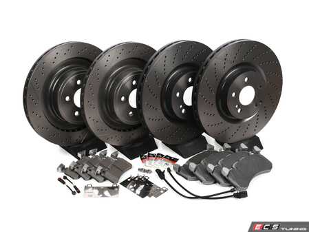 ES#4643584 - 2124210512KT13 - Front & Rear Brake Service Kit  - Featuring Brembo rotors, and Brembo Ceramic pads - Assembled By ECS - Mercedes Benz