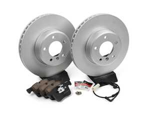 ES#5397043 - e60525fbKT1 - Front Brake Service Kit - Featuring SHW Front Rotors and DD23 "Daily Driver" Ceramic Front Pads. - Assembled By ECS - BMW