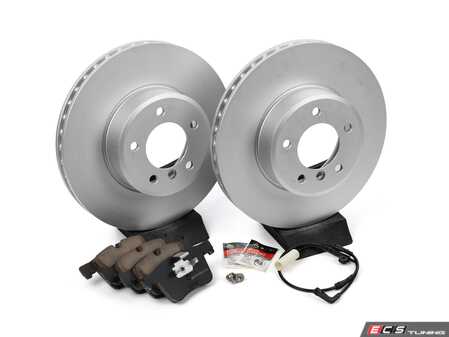 ES#5397043 - e60525fbKT1 - Front Brake Service Kit - Featuring SHW Front Rotors and DD23 "Daily Driver" Ceramic Front Pads. - Assembled By ECS - BMW