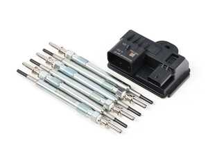 ES#4817871 - 12230035934gKT - Glow Plug Service Kit  - Includes all new Genuine BMW glow plugs and a preheating module - Genuine BMW - BMW