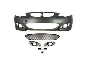 ES#5435645 - E60M5FT-LCI-PDC - M5 Style Front Bumper W/ E60 '08 PDC - Constructed from high-grade Polypropylene (PP), this bumper offers the perfect balance of flexibility and structural rigidity, ensuring a factory-level fit and finish. - Suvneer - BMW