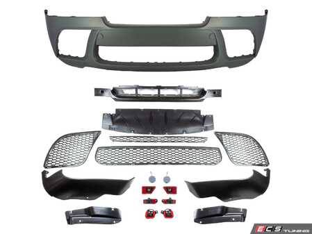 ES#5435671 - E71X6MPFT - M Performance Style Front Bumper Kit - Transform the silhouette of your BMW E71 X6 with this M-Performance Style Front Bumper Kit. - Suvneer - BMW