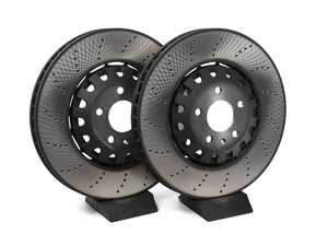 ES#4608711 - 4M0615301AM1KT - Front Cross-Drilled Brake Rotors - Pair (375x35mm) - Restore the stopping power in your RS5! - SHW Performance - Audi