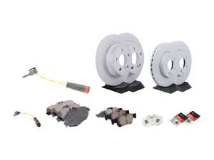 ES#4643471 - 211421081264KT16 - Front & Rear Brake Service Kit - Featuring Zimmerman rotors, and Akebono Euro Ceramic pads - Assembled By ECS - Mercedes Benz