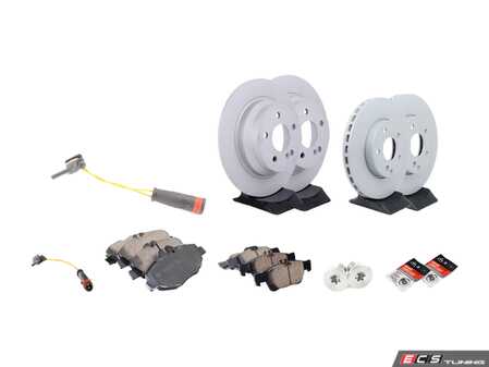 ES#4643471 - 211421081264KT16 - Front & Rear Brake Service Kit - Featuring Zimmerman rotors, and Akebono Euro Ceramic pads - Assembled By ECS - Mercedes Benz