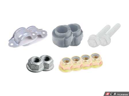 ES#3682384 - 8k0411327cktKT - Front Sway Bar Installation Kit  - Includes new bushings, brackets and hardware - Assembled By ECS - Audi