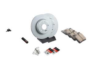 ES#4643531 - 2104230812KT8 - Rear Brake Service Kit - Featuring Zimmerman rotors, and Akebono Euro pads - Assembled By ECS - Mercedes Benz
