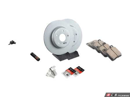 ES#4643531 - 2104230812KT8 - Rear Brake Service Kit - Featuring Zimmerman rotors, and Akebono Euro pads - Assembled By ECS - Mercedes Benz