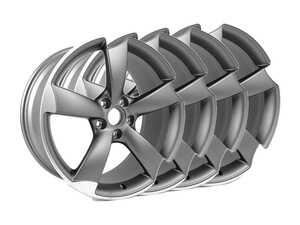 ES#2960679 - 8j0601025dbKT - 19" 5-Spoke 'Rotor' Wheels - Set Of Four - 19"x9" ET52 5x112 Matte Titanium - Genuine Volkswagen Audi - Audi