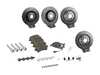 ES#3536796 - 025997ECS0272KT - Performance Front & Rear Brake Service Kit - Performance brake upgrade all around featuring ECS V5 slotted rotors and ECS EP24 Enthusiast Performance brake pads - Assembled By ECS - Volkswagen