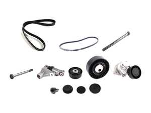 ES#3648547 - 112878387972KT - Accessory Belt Kit Service Kit - Utilizes all genuine BMW components - includes updated hydraulic alternator tensioner - Genuine BMW - BMW