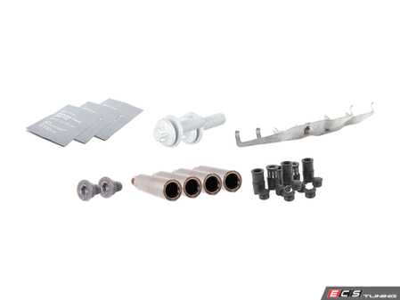 ES#2593748 - 34116768431KT - Front Pad And Rotor Installation Kit - Includes everything to install new front brakes including guide bolts and bushings - Genuine BMW - BMW