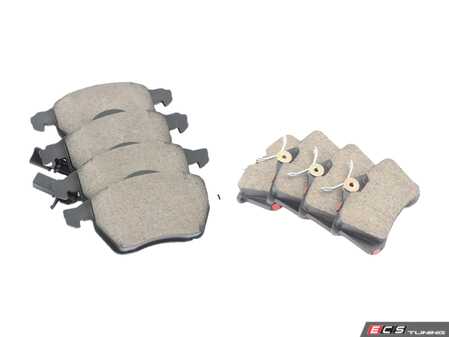 ES#4492350 - 4B0698151AF2KT - Front & Rear Premium Ceramic Brake Pad Kit - Brembo NAO Ceramic pads are designed to deliver improved comfort and reduced pad wear - Brembo - Audi