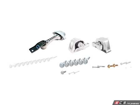 ES#2765576 - 1J0199555APKT - OE Drivetrain Mount Kit - Includes engine mount, transmission mount, dogbone mount and all hardware - Assembled By ECS - Volkswagen