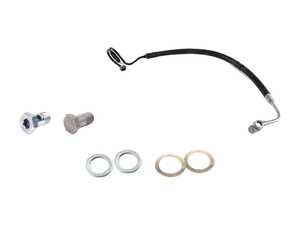 ES#3177510 - 8E1422893DFKt2 - Power Steering Pressure Hose Service Kit - Connects the power steering pump to the steering rack - Includes banjo bolts and sealing washers - Genuine Volkswagen Audi - Audi