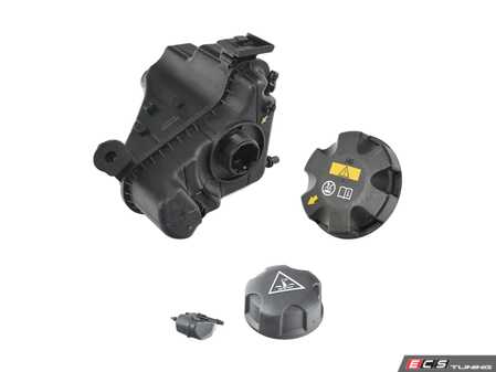ES#4776041 - 17138677649EKT - Coolant Expansion Tank Kit - Includes both the Engine Coolant Expansion Tank and Charge Air Cooler Coolant Expansion Tank, plus both of the expansion tank caps - Assembled By ECS - BMW