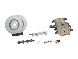 ES#2966431 - 1K0615301M6KT - Front Brake Service Kit - Featuring Zimmerman Rotors and ECS DD23 ceramic pads. - Assembled By ECS - Volkswagen