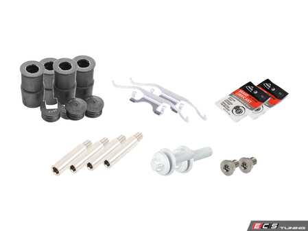 ES#2684771 - 34211163399KT2 - Front Pad And Rotor Installation Kit - Includes everything to install new front brakes including guide bolts and bushings - Assembled By ECS - BMW
