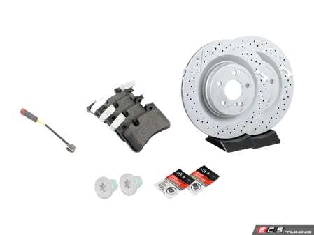 ES#3620046 - 2044230412KT2 - Rear Brake Service Kit  - Featuring Zimmerman rotors and Textar pads - Assembled By ECS - Mercedes Benz