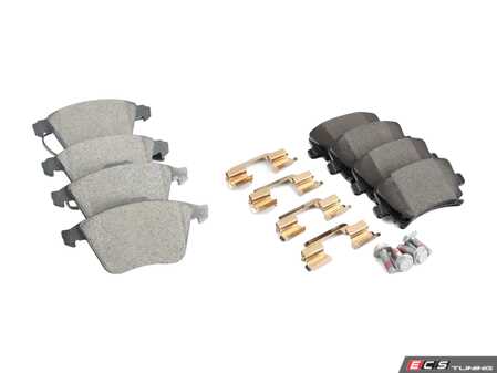 ES#4492335 - 8e0698151g2KT - Front & Rear Premium Low-Metallic Brake Pad Set - Quality brake pads from an original equipment supplier - Brembo - Audi