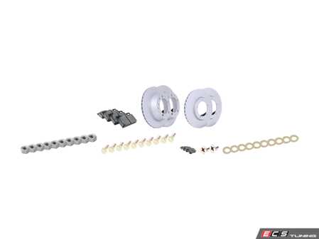 ES#2597619 - 477405083APKT1 - Performance Front & Rear Brake Service Kit - Featuring Zimmerman Z-Coated rotors and Hawk HPS brake pads  - Assembled By ECS - Porsche