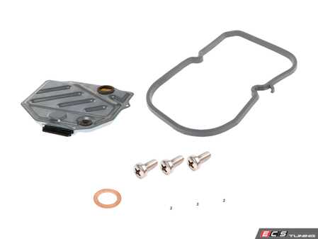 ES#2777148 - 1292770195KT4 - Automatic Transmission Filter And Gasket Kit - Includes Mann transmission filter, Elring oil pan gasket, and OEM oil drain plug gasket - Assembled By ECS - Mercedes Benz