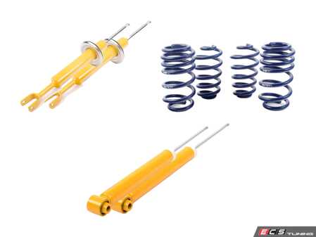 ES#2593890 - 29257KT - Cup Kit - H&R Springs With Koni Shocks & Struts - Unrivaled comfort and performance. Average lowering of 1.2"F 1.2"R - Assembled By ECS - Audi