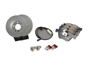 ES#2837200 - 34116764021KT1 - Front Brake Service Kit  - Featuring Meyle coated rotors and ECS DD23 "Daily Driver" ceramic pads. - Assembled By ECS - BMW