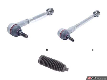 ES#3647716 - 95534703122KT3 - Complete Left & Right Tie Rod Assembly Kit - Includes Right & Left Assembly with Needed Boots - Genuine Volkswagen Audi - Porsche