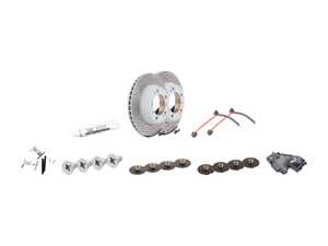 ES#4656113 - 98735240301KT2 - Rear Brake Service Kit - Featuring Genuine Porsche rotors, and Genuine Porsche pads - Genuine Porsche - Porsche