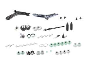 ES#2992216 - 1K01991KT6 - Front Suspension Refresh Kit - Stage 3 - Includes inner and outer tie rods, strut mounts, strut bearings, ball joints, sway bar links, front control arms and related hardware - Genuine Volkswagen Audi - Volkswagen