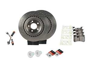 ES#4643360 - 2044230412KT4 - Rear Brake Service Kit  - Featuring Brembo rotors and Brembo Ceramic pads - Assembled By ECS - Mercedes Benz